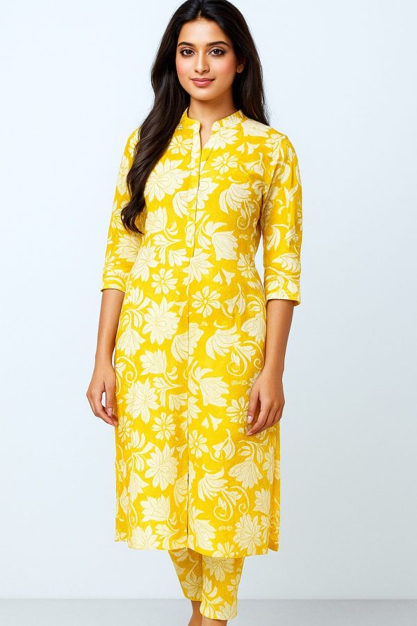 Rayon Co Ord Sets Yellow